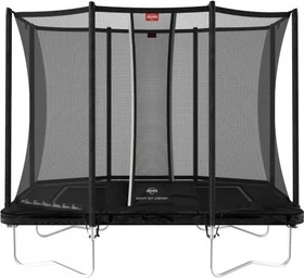 Berg Ultim Favorit mit Sicherheitsnetz 280x190cm Trampolin grau