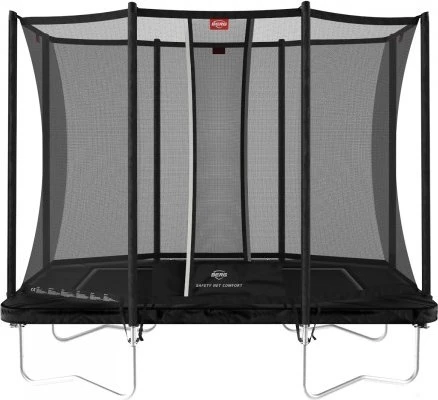 Berg Ultim Favorit mit Sicherheitsnetz 280x190cm Trampolin grau