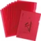 Herlitz Sichthülle für Akten mit Pyramidenprägung, A4, rot/transparent, 10er-Pack Vorschaubild
