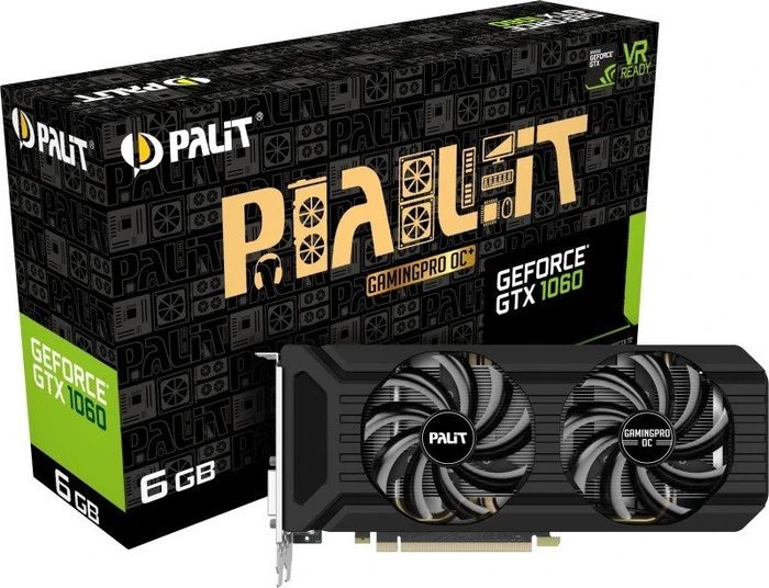 Palit GeForce GTX 1060 GamingPro OC+, 6GB GDDR5X, DVI, HDMI, 3x DP