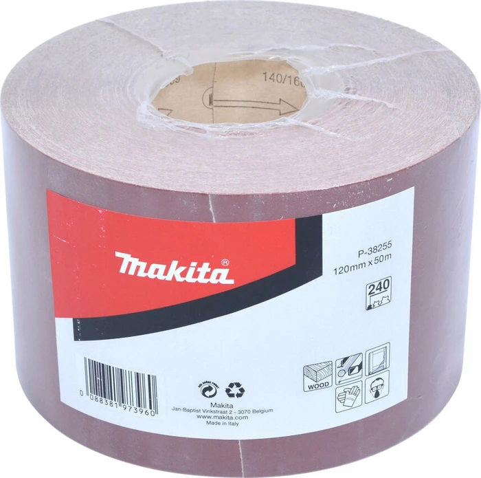 Makita Schleifblatt Sparrolle K240, 120mm x 50m, 1 Stück