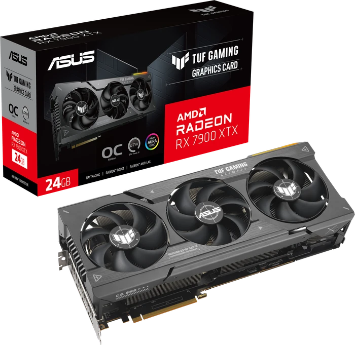 ASUS TUF Gaming Radeon RX 7900 XTX OC, TUF-RX7900XTX-O24G-GAMING, 24GB GDDR6, HDMI, 3x DP