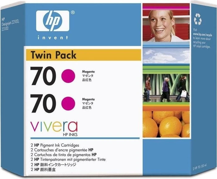 HP Tinte 70 magenta, 2er-Pack