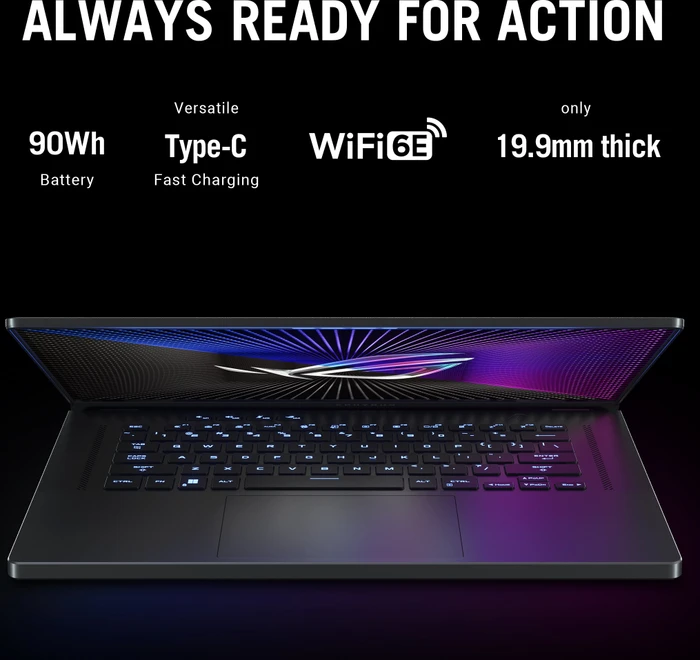 ASUS ROG Zephyrus G16 (2023) GU603VV-N4007W, Eclipse Gray, Core i9-13900H, 16GB RAM, 1TB SSD, GeForce RTX 4060, DE
