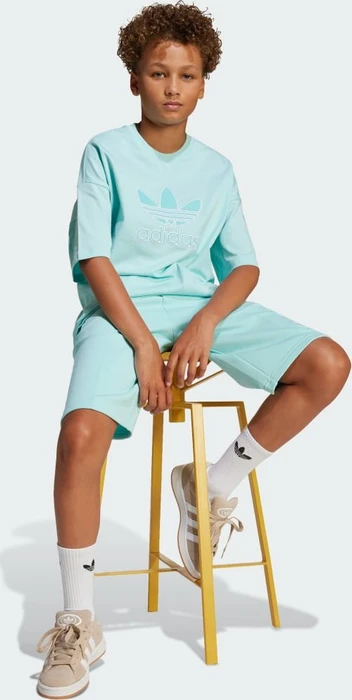 adidas Oversize Trefoil T-Shirt kurzarm semi flash aqua (Junior)