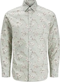 Jack & Jones Slim Fit Hemd langarm aqua gray (Herren)