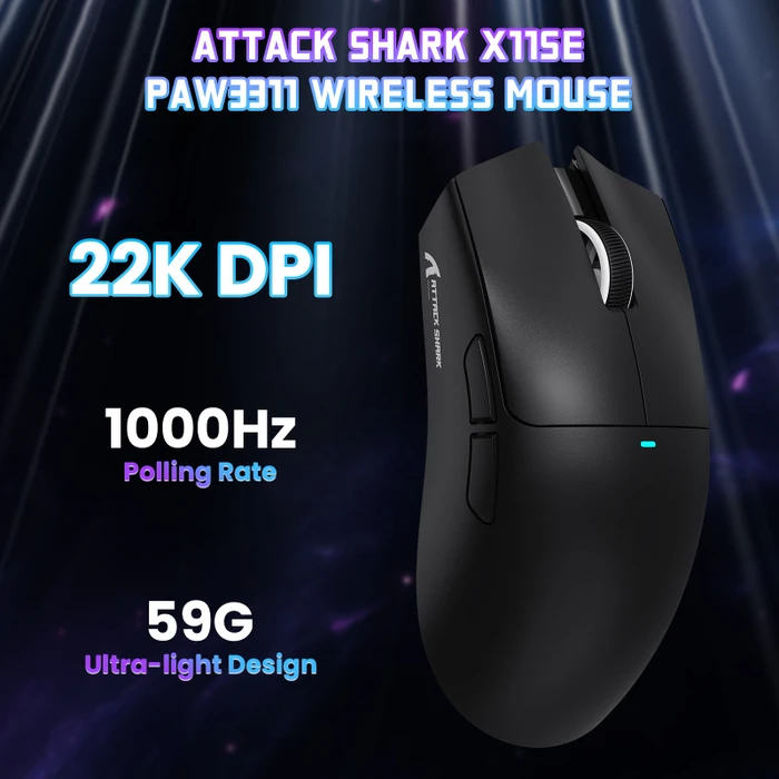 Attack Shark X11SE Wireless Gaming Mouse schwarz, USB/Bluetooth