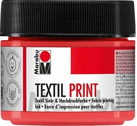 Marabu Print Textilfarbe, pyrrolrot, 100ml