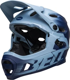 Bell Super DH Spherical Fullface-Helm matte light blue/navy