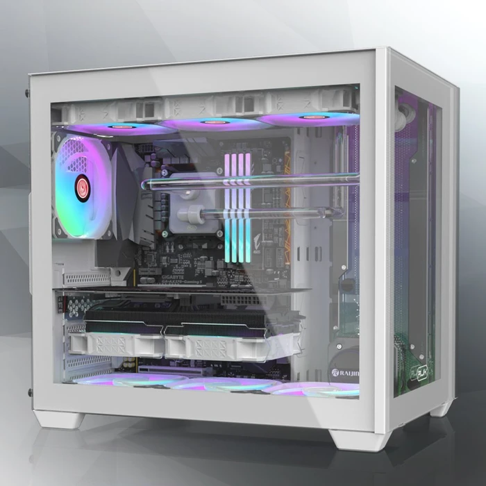Raijintek Paean C7, weiß, Glasfenster
