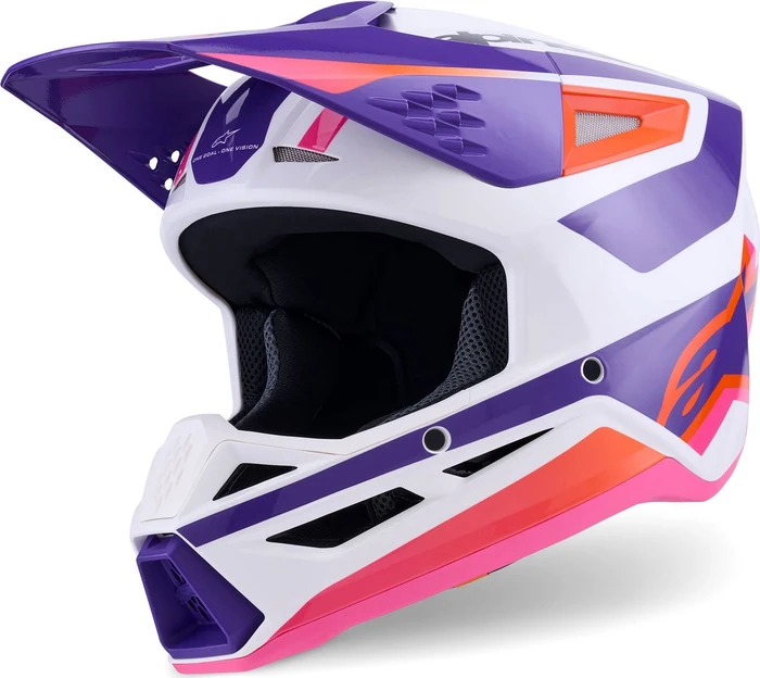 Alpinestars S-M3 Heat weiß/violett/rosa