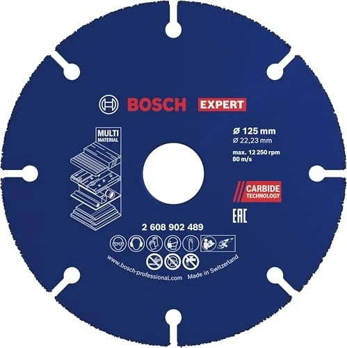 Bosch Professional EXPERT Multi Material Carbide Trennscheibe, 125x22.23mm, 1 Stück