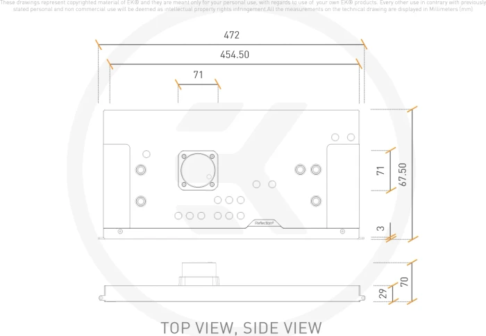 EK Water Blocks Quantum Line EK-Quantum Reflection² PC-O11D EVO XL D5 PWM D-RGB, Verteilerplatte mit Pumpe, Acryl