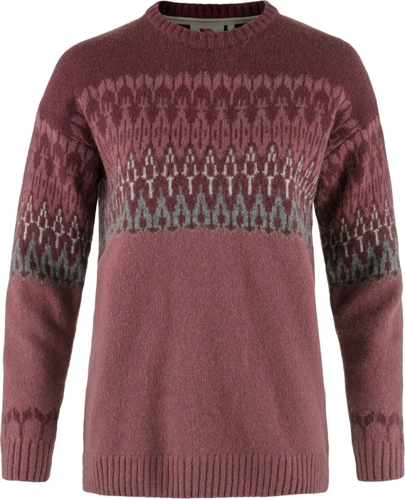 Fjällräven Övik Path Strickpullover mesa purple/dark garnet (Damen)