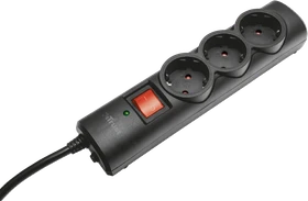Trust Surge Protector 3 Steckdosenleiste mit Überspannungsschutz und Schalter, 3-fach, 1.8m