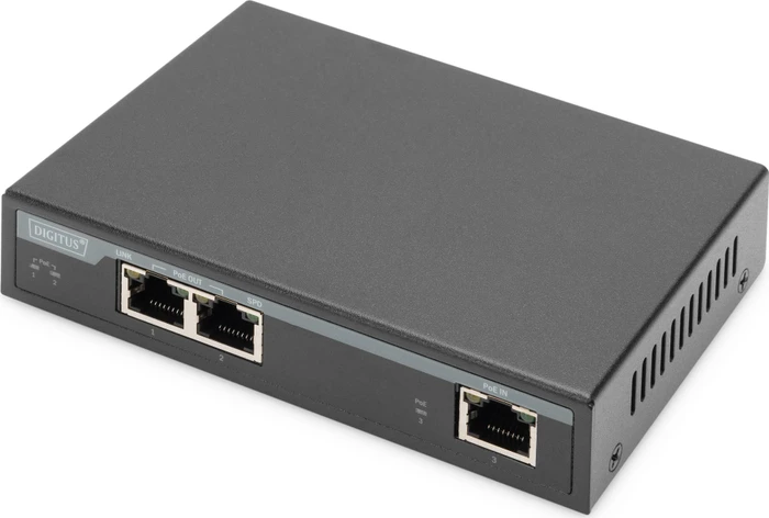 Digitus Desktop Gigabit PoE-Extender, 3x RJ-45, 60W PoE+ PD