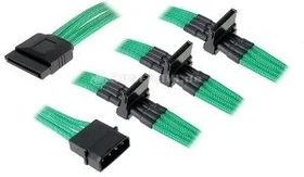 BitFenix Alchemy SATA-Stromadapter 4-Pin [IDE] auf 4x 15-Pin [SATA] 20cm, sleeved grün (BFA-MSC-M4SA20GK-RP)