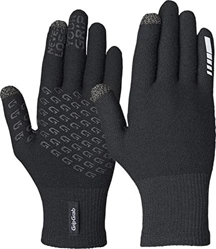 GripGrab Primavera Merino II Fahrradhandschuhe schwarz