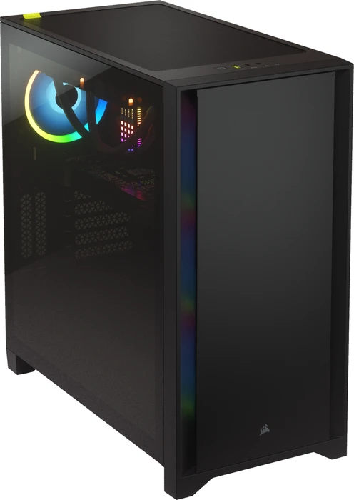 Corsair 4000D, schwarz, Glasfenster