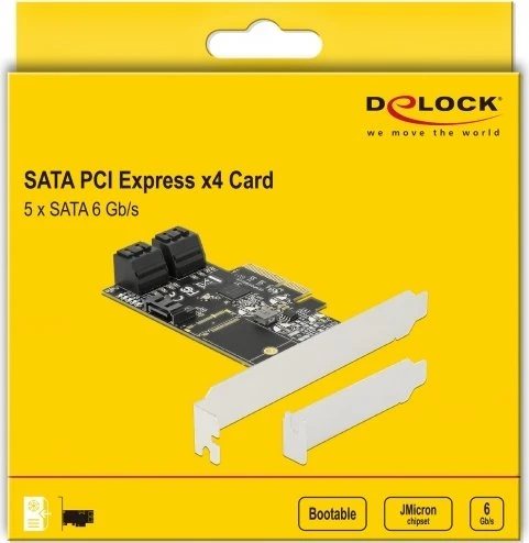 DeLOCK 5x SATA 6Gb/s, PCIe 3.0 x4