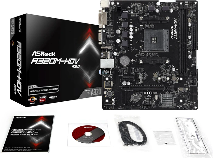 ASRock A320M-HDV R3.0 (AMD AM4)