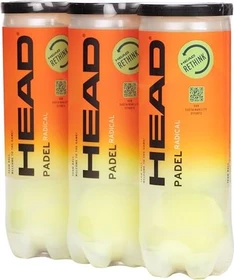 Head Padel Radical Tennisbälle gelb, 3 Stück