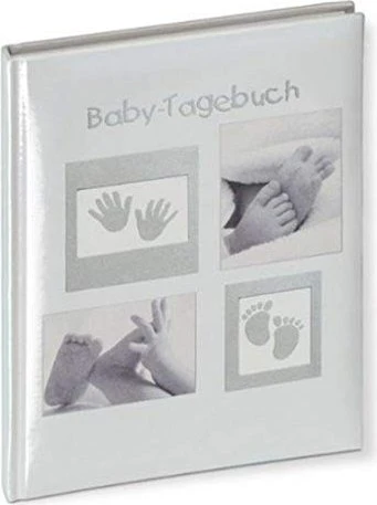 Semikolon Baby-Tagebuch Little Foot, 20x28cm, grau