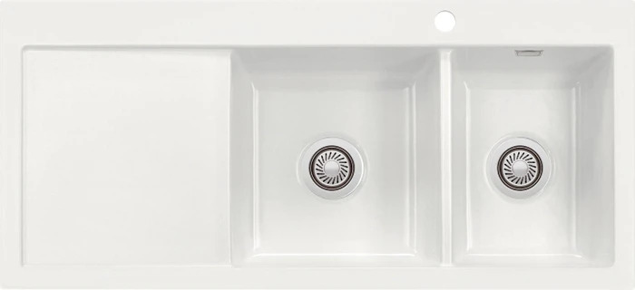 systemceram Mera Double Einbau Becken rechts grönland