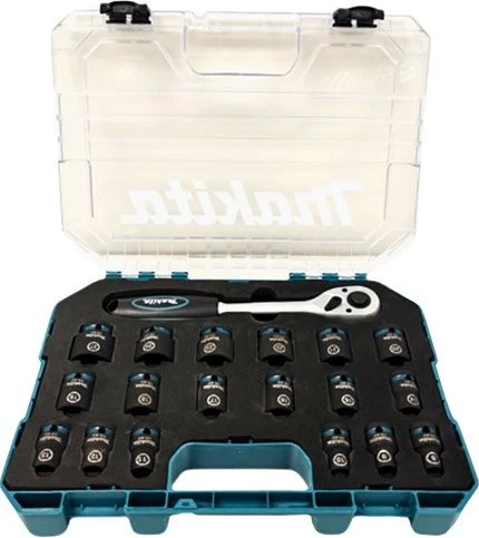 Makita Impact Black Steckschlüsselsatz inkl. Koffer, 19-tlg.