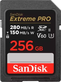 SanDisk Extreme PRO R280/W150 256GB, UHS-II U3, Class 10