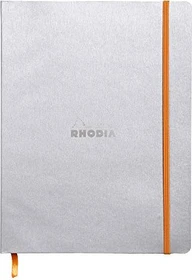 Rhodia Rhodiarama Notizbuch, 190x250mm, punktiert, Softcover, silber, 80 Blatt