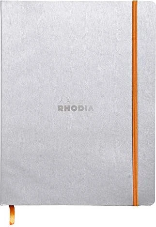Rhodia Rhodiarama Notizbuch, 190x250mm, punktiert, Softcover, silber, 80 Blatt