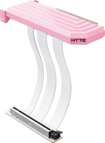 Hyte Hyper Riser Kabel, gewinkelt, PCIe 5.0, 200mm, violett/weiß