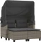 vidaXL Gartensofa 2-Sitzer mit Dach und Hockern Vorschaubild
