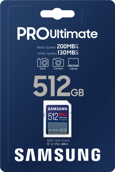 Samsung PRO Ultimate R200/W130 512GB, UHS-I U3, Class 10