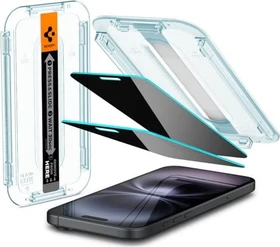 Spigen GLAS.tR EZ Fit Privacy Screen Protector für Apple iPhone 16 Plus, 2er-Pack