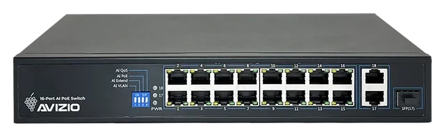 Avizio SU Rackmount Switch, 17x RJ-45, 1x RJ-45/SFP, 150W PoE+