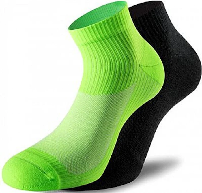Lenz Running 3.0 Laufsocken flash green/black, 2 Paare