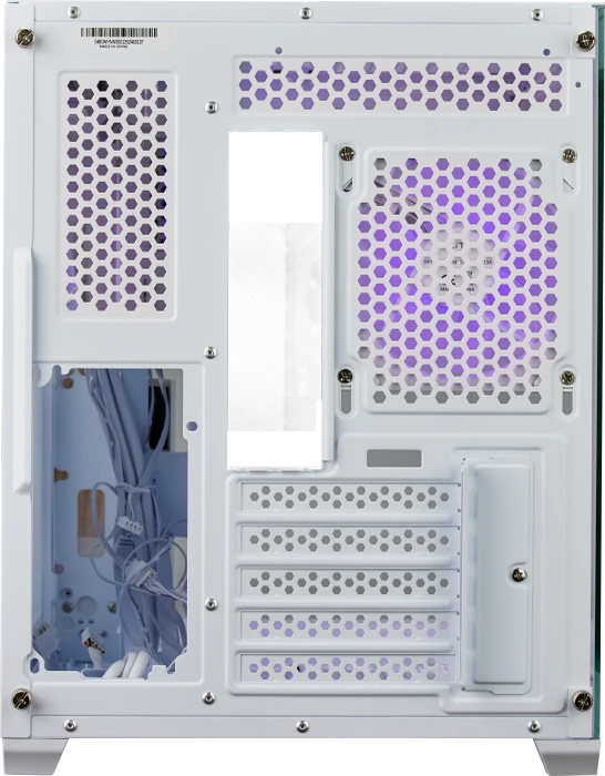 Cooler Master Elite 481 Wood White, weiß/braun, Glasfenster