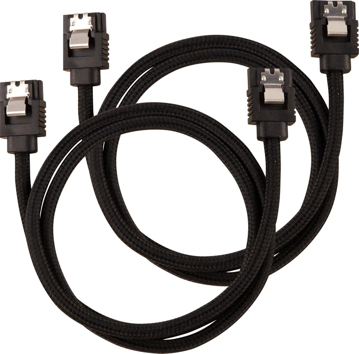 Corsair Premium Sleeved SATA 6Gb/s Kabel schwarz 0.6m