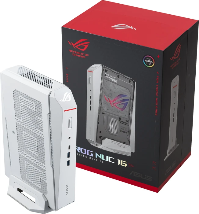 ASUS ROG NUC 16 - Jean Canyon - RNUC16JNK9X28AA2W, weiß, Core Ultra 9 290HX Plus, 32GB RAM, 2TB SSD, GeForce RTX 5080, EU-Netzkabel