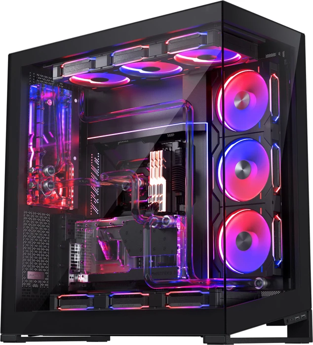 Phanteks NV9 Satin Black, schwarz, Glasfenster