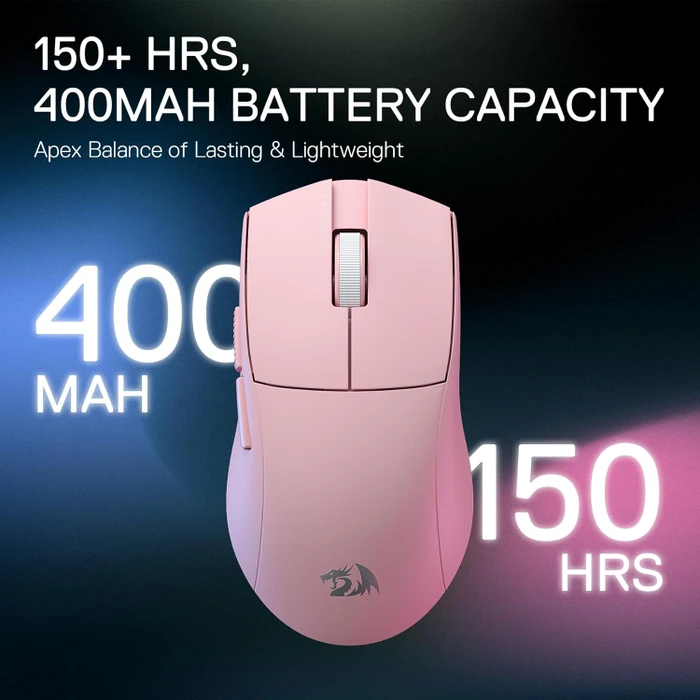 Redragon M916 K1NG Pro 4K Wireless Gaming Mouse pink, USB/Bluetooth