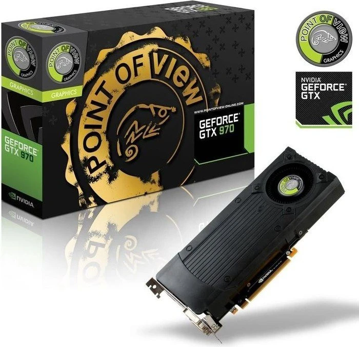 Point of View GeForce GTX 970, 4GB GDDR5, 2x DVI, HDMI, DP