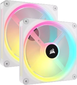 Corsair iCUE LINK QX140 RGB Starter Kit, weiß, LED-Steuerung, 140mm, 2er-Pack