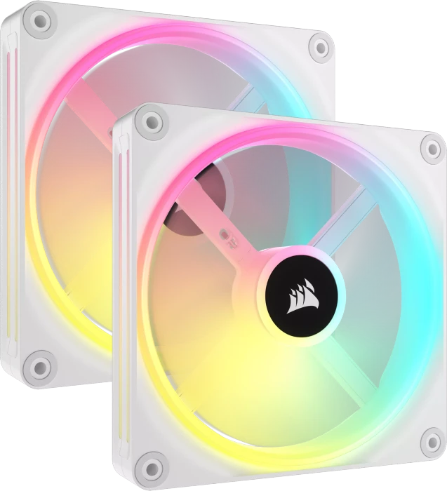 Corsair iCUE LINK QX140 RGB Starter Kit, weiß, LED-Steuerung, 140mm, 2er-Pack