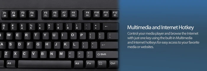 Adesso EasyTouch 630UB antimikrobielle Tastatur, schwarz, PS/2 & USB, US