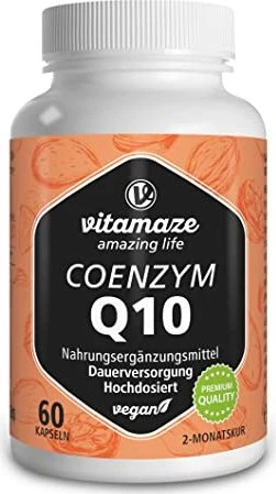Vitamaze Coenzym Q10 200mg hochdosiert vegane Kapseln, 60 Stück