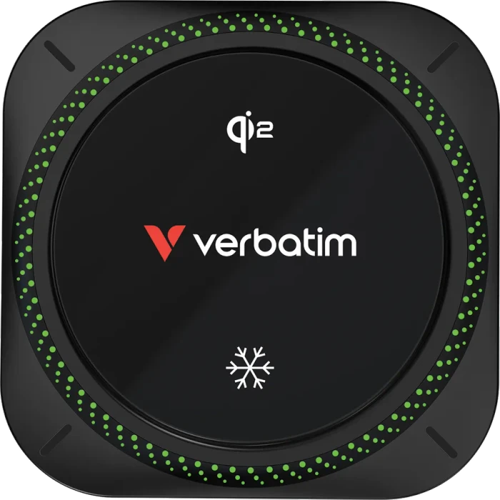 Verbatim Charge 'n' Drive Autoladegerät Qi2 & RGB magnetisch schwarz