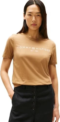Tommy Hilfiger Roundneck Logo T-Shirt kurzarm hickory (Damen)